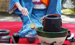 preparation of tea ceremony