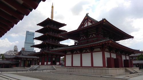 Shitennoji Temple with the tallest building in Japan