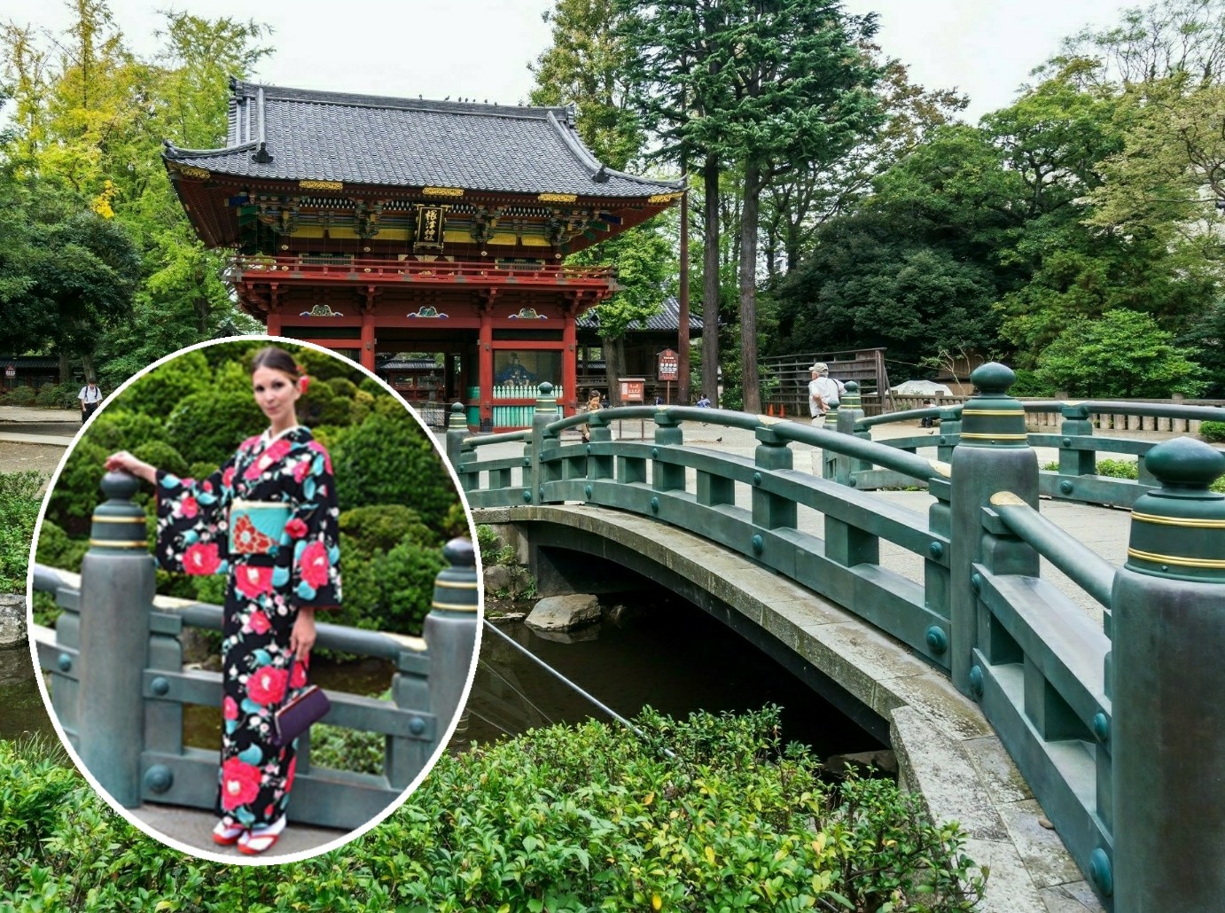 Kimono experience(option)[Available all year round], Visiting Nezu Shrine in a Kimono.
