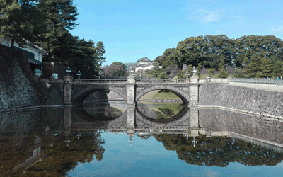 Nijubashi Bridge in Kokyogaien National Gardens